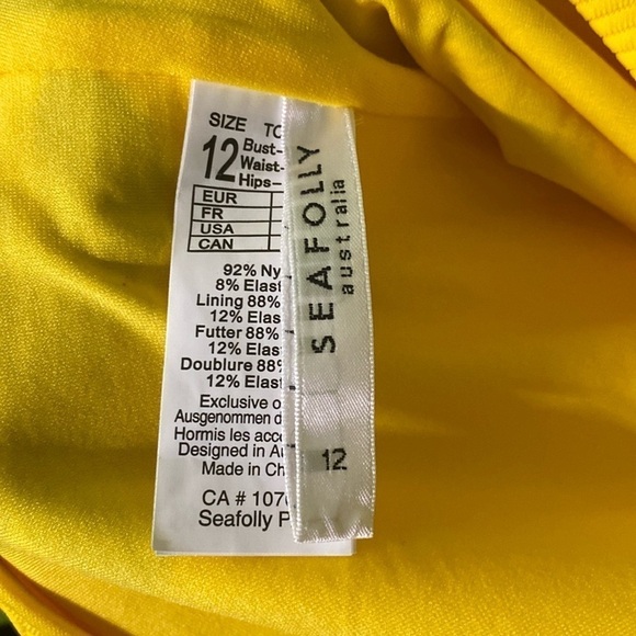 Seafolly Australia Women's Florence Tube One Piece Swimsuit Size 12 - Picture 8 of 10